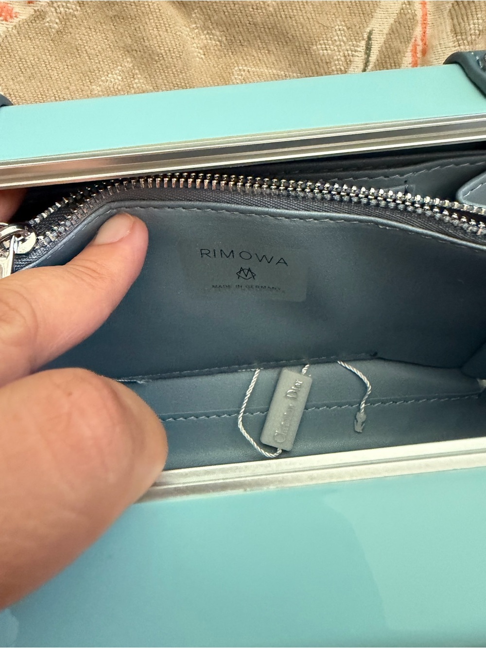Mint Blue Mini Luggage-Inspired Crossbody Bag - Picture 7 of 7